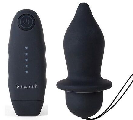 Explore thrilling anal pleasure with the B Swish Classic Vibrating Butt Plug. Remote-controlled, 5 vibration modes, waterproof, body-safe, and perfect for beginners.1